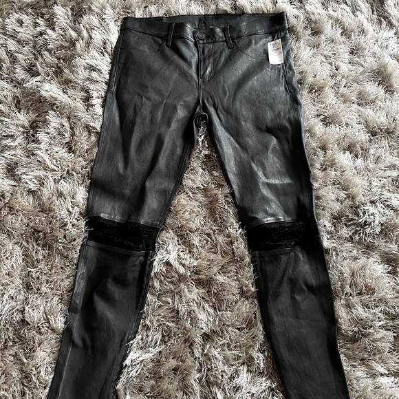 RtA Denim - RTA Dylan Distressed Leather Jeans